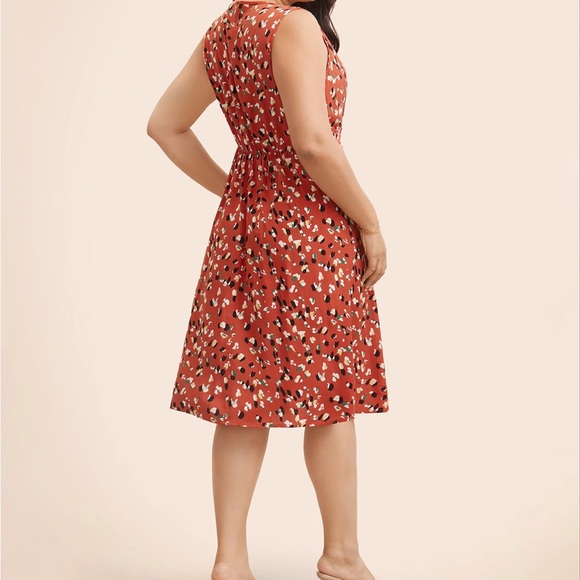 Bloomchic Allover Print Ruched Tank Dress 1X (14–16) NWT - Picture 2 of 5